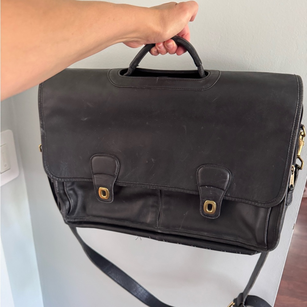 Vintage coach leather briefcase, mild wear